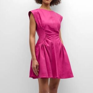 Acler Emery High-Neck Mini Dress - Plum